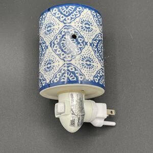 Candle Warmers Etc. Indigo Porcelain Mini Plug-in Wax Warmer